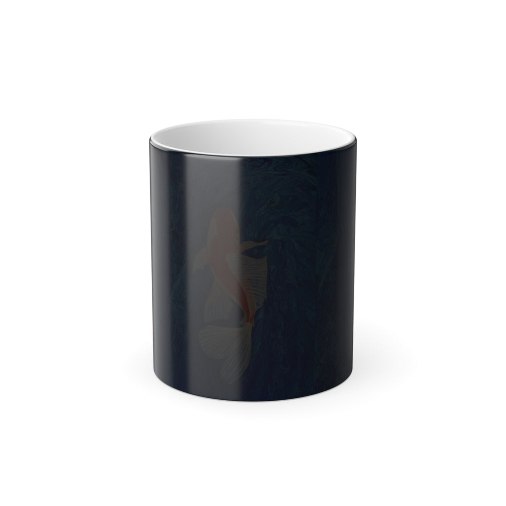 Black mug on a white background