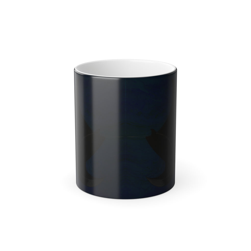 Black cylindrical container with white interior on a white background