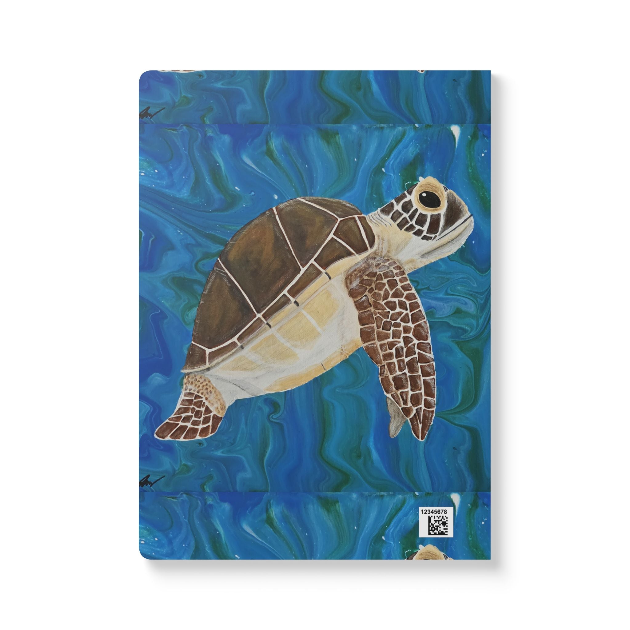 Sea Turtle Softcover Journal — Ocean Blue Nautical Notebook